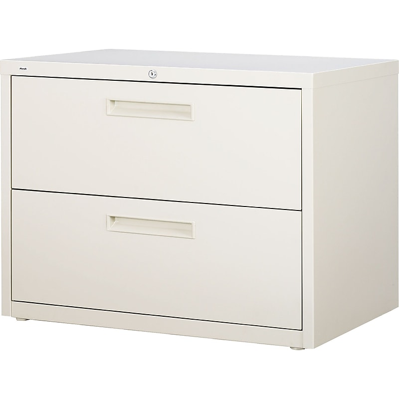 Staples® Lateral File Cabinet, Letter/Legal, 2-Drawer, Putty, 18 3/4"D image 1
