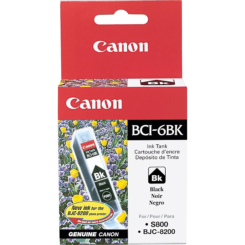 Canon 6 Black Standard Yield Ink Cartridge (4705A003) image 1