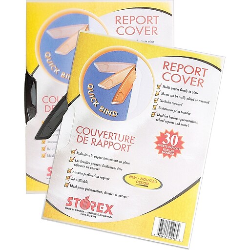 Staples® SwingLock Report Covers, Clear, 8 1/2" x 11", 5/Pk at Staples