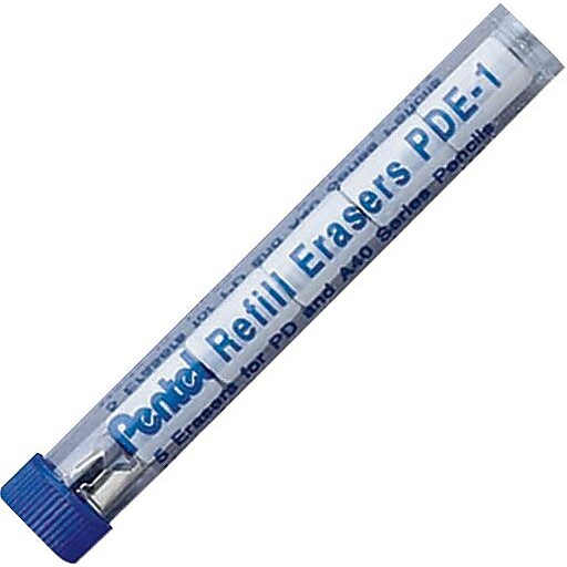 Pentel Automatic Pencil Eraser Refills for esharp™ 5 Erasers per Tube
