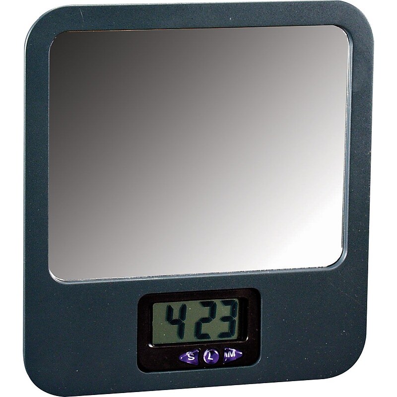 Officemate  Panel Verticalmate™ Mirror w/Digital Clock (Battery Included) image 1