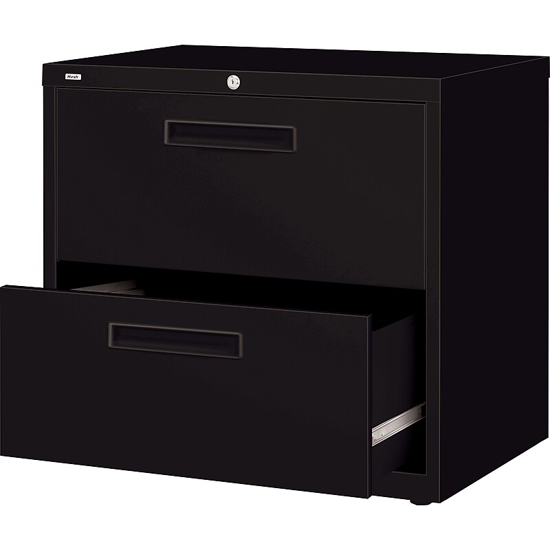 Staples® Lateral File Cabinet, Letter/Legal, 2-Drawer, Black, 18 3/4"D image 1
