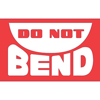 Tape Logic Do Not Bend Staples® Shipping Label, 3" x 5", 500/Roll