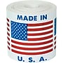 Tape Logic Labels, "Made in U.S.A., 2" x 2", Red/White/Blue, 500/Roll (USA304)~#|#~s0067415_sc7