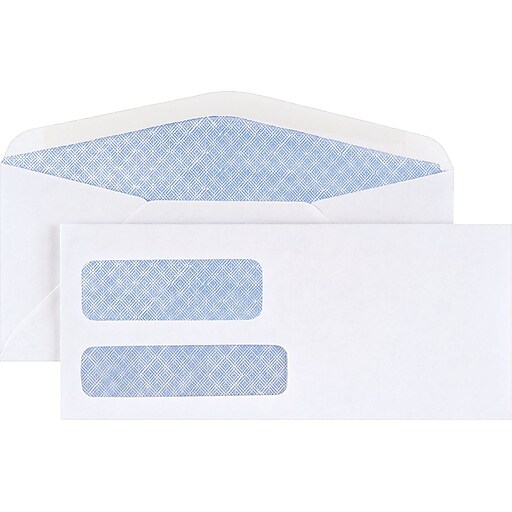 Staples Standard Invoice Double Window SecurityTint Gummed 9