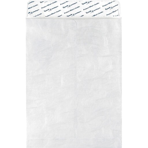 Staples EasyClose Tyvek Catalog Envelopes, 9" x 12", Gray, 100/Box