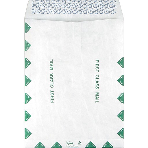 Staples® 10" x 13" Tyvek® FirstClass EasyClose™ Catalog Envelopes, 100