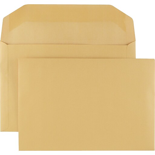 Staples Kraft ExtraHeavyweight Booklet Envelopes, 10" x 15", Brown, 75/Box Staples