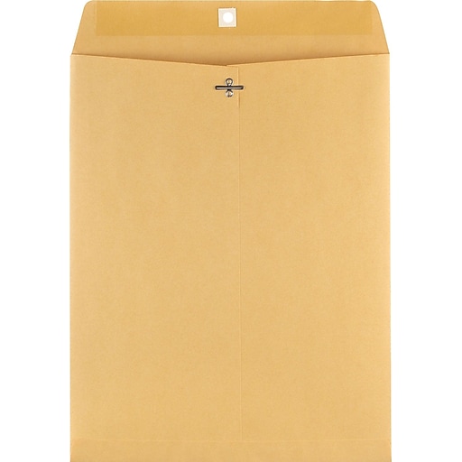 Staples® Clasp Kraft Envelopes, 111/2" x 141/2", Brown, 100/Box
