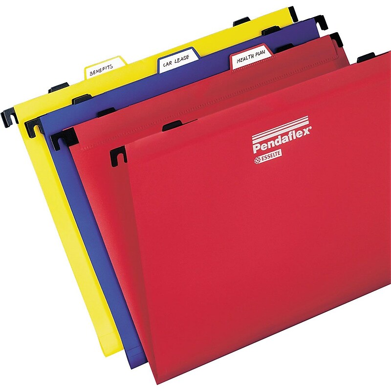 Esselte Pendaflex® 2-in-1 Poly File Folders, Assorted Colors, Letter, Holds 8 1/2"H x 11"W, 10/Pk image 1