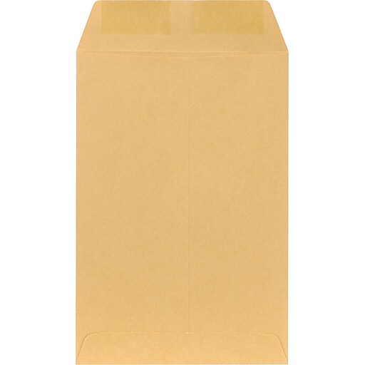 Staples Gummed Closure Kraft Catalog Envelopes, 6" x 9", Brown, 100/Box (534693/17097) Staples