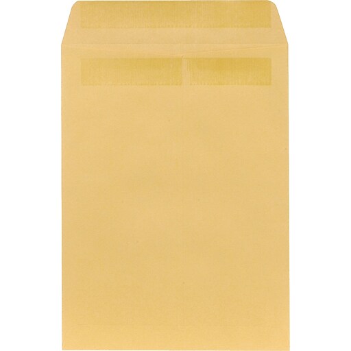 Staples Kraft SelfSealing Catalog Envelopes, 9" x 12", Brown, 100/Box (534800/17104) Staples