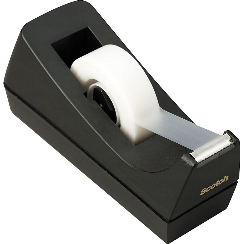 Scotch Desktop Dispenser, 2.7", 1" Core, Black (C38BK) image 1