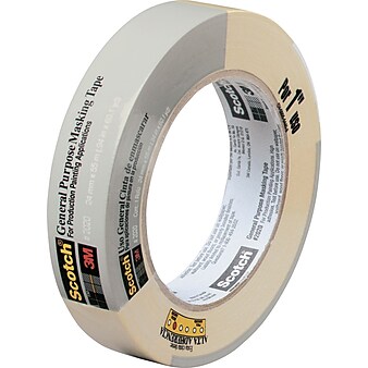 Scotch Commercial-Grade Masking Tape for Production Painting, 0.94" x 60 yds. (2020-24A-BK)
