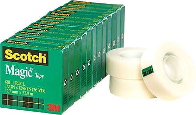 Invisible Clear Tape, 0.75 X 36 Yds., 1 Core, Transparent, 6 Rolls/Pack (52380P6)