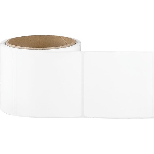 3 x 3 White Permanent Adhesive Thermal Transfer Roll Sato Compatible
