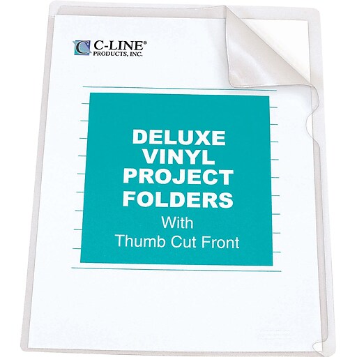 CLine® Deluxe Super Heavyweight Vinyl Project Folders, Letter Size
