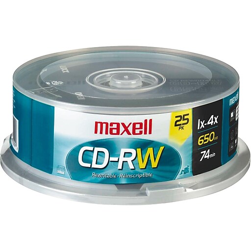 Shop Staples for Maxell High Speed CDRW, 700MB, 80Minute, Blue, 25/Pk