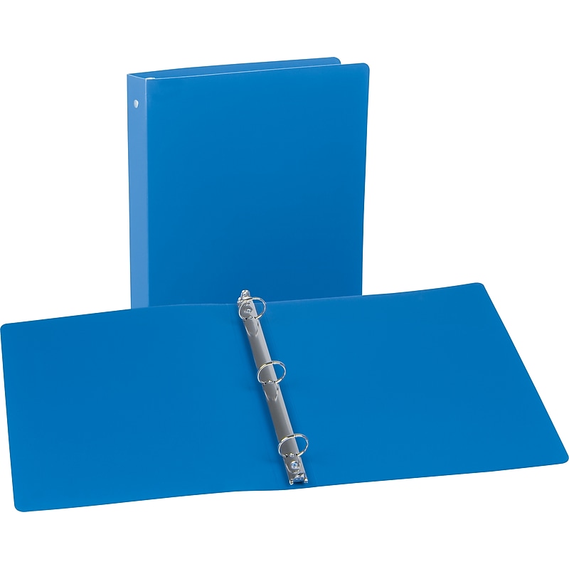 ACCO ACCOHIDE® Round Ring Binder, Dark Royal Blue, 220-Sheet Capacity, 1" (Ring Diameter) image 1