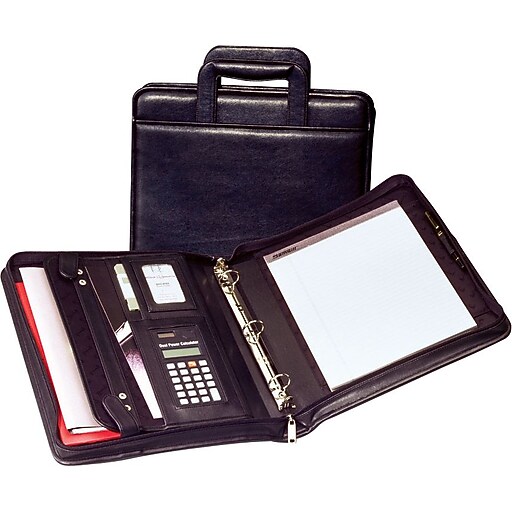 Samsill® Zipper Binder Padfolio with Retractable Handles Staples