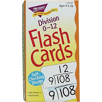 Trend Enterprises Math Flash Cards, Division 0-12