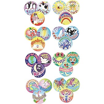 Trend Stinky Stickers Praise Words Jumbo Variety Pack, Assorted Scented Stickers, 432 Stickers/Pk