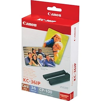 Canon KC-36IP Black and Color Standard Yield Printer Cartridge and Paper Kit (KC-36IP)