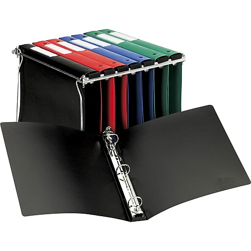 Avery 1Inch Round 3Ring Hanging File Binder, Black (14801) Staples