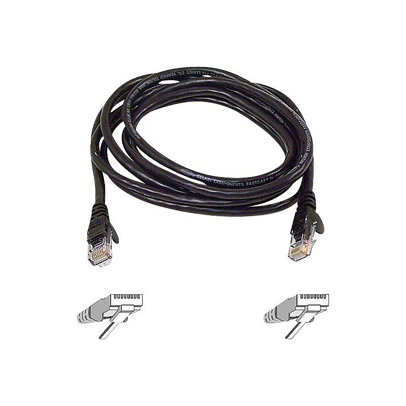 Staples 50' CAT5e Plus Snagless Patch Cable - Black image 1