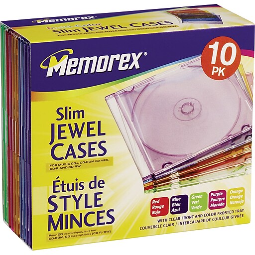 Memorex Slim Jewell Case 10 Pack | Staples