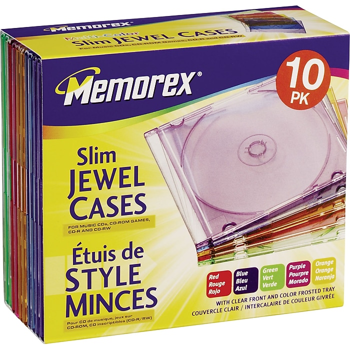 Memorex Slim Jewell Case 10 Pack | Staples