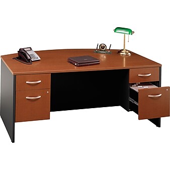 Bush Business Furniture Westfield 2 Drawer 3/4 Pedestal, Auburn Maple, (WC48590SU)