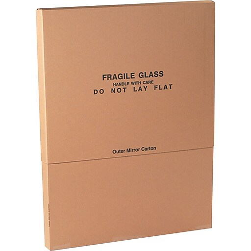 37.31" x 4.06" x 31" Outer Mirror Shipping Boxes, 32 ECT, Brown, 10