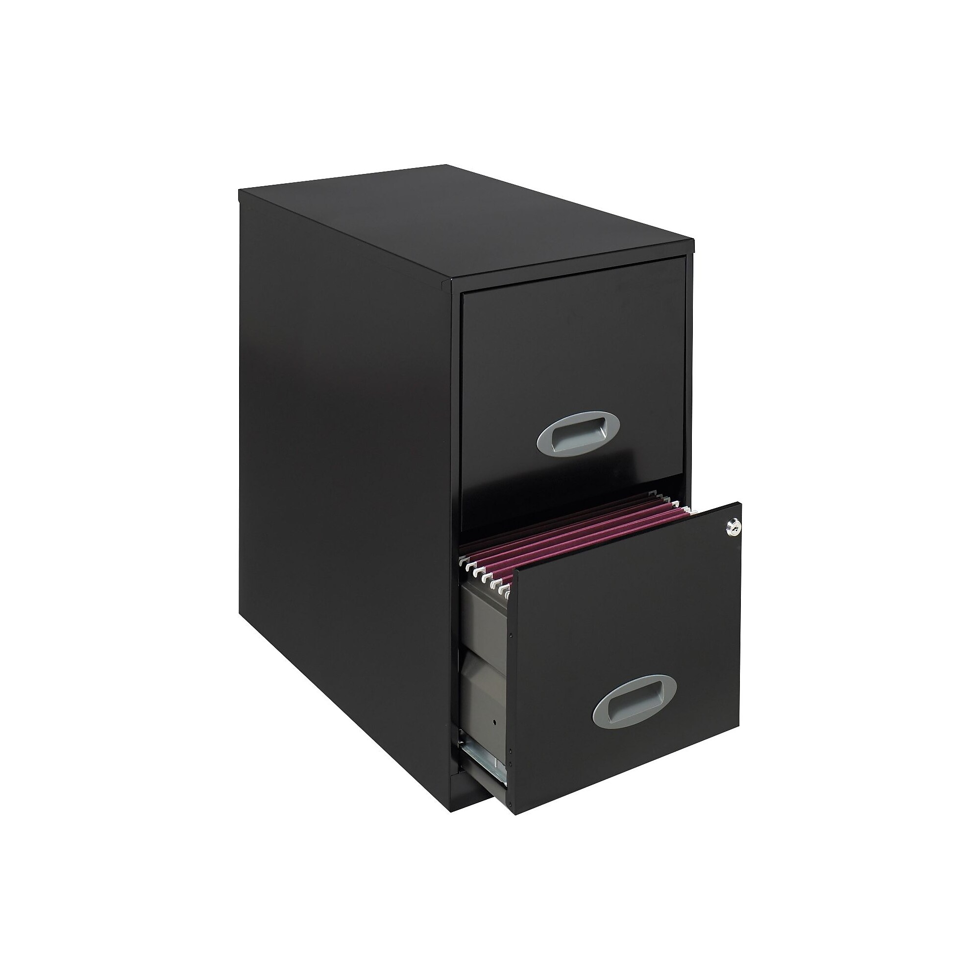 Office Designs Vertical File Cabinet, 22″, 2- Drawer, Letter Size, Black Sansujyuku sansujyuku.com