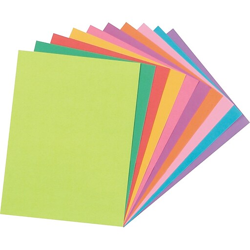 TruRay® Bright Colored Construction Paper, 9" x 12", Assorted Colors