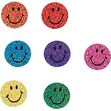superSpots® Sticker Variety Pack, Colorful Sparkle Smiles, 1,300/Pack