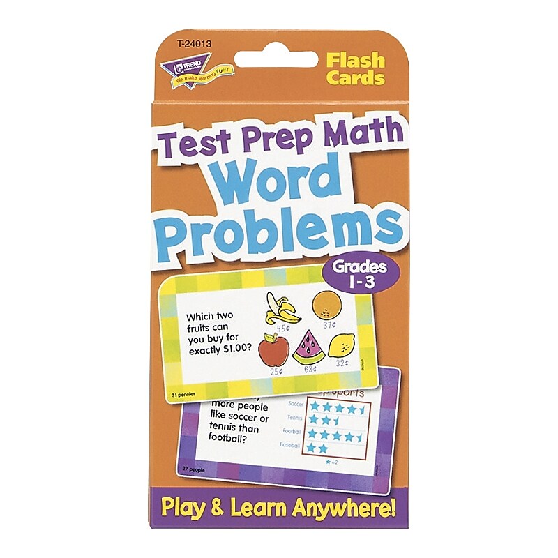 Trend Test Prep Math Grade 4 - 6 Flash Cards, 3 1/8" x 5 1/4" image 1