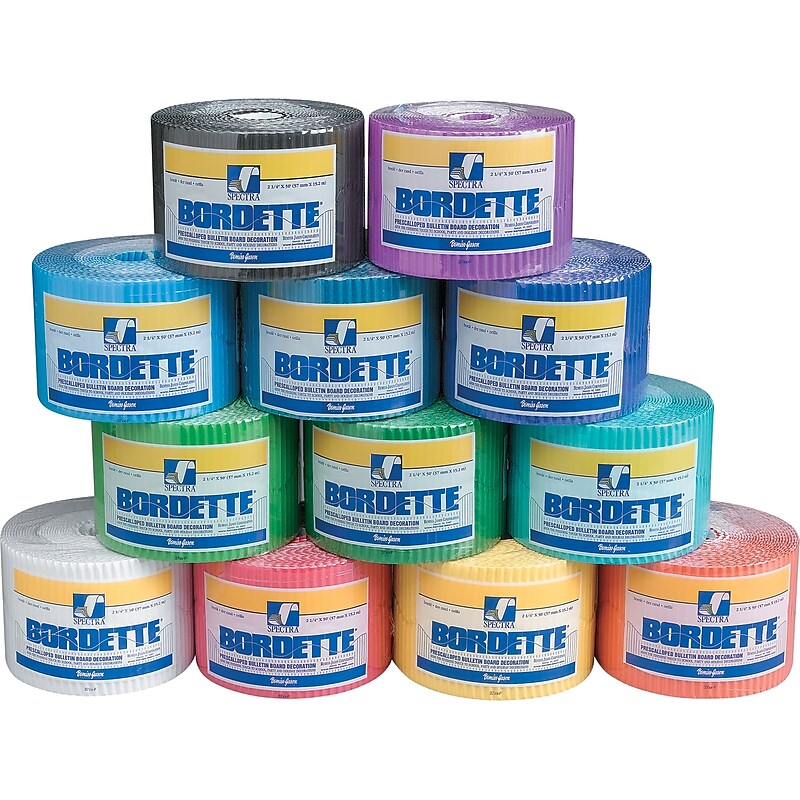 Bordette Border Rolls, 2.25" x 50', White image 1