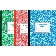 Roaring Spring Center Sewn Grade School Ruled Composition Book, 9 3/4" x 7 3/4", Green Cover