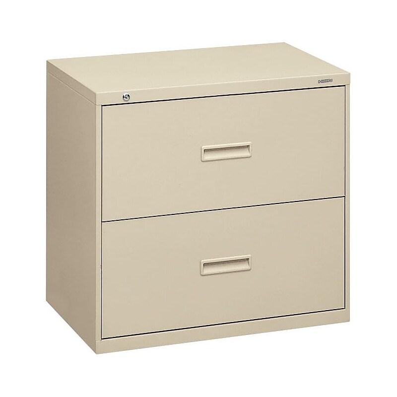 HON 2 Drawers Lateral File Cabinet, Letter/Legal, Putty, 30"W (BSX432LL) image 1