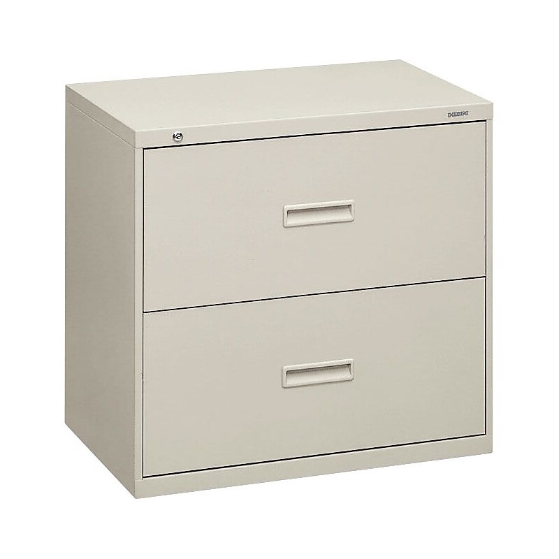 HON 400 Series 2-Drawer Lateral File Cabinet, Letter/Legal, Light Gray, 30"W (BSX432LQ) image 1