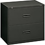 HON 400 Series 2-Drawer Lateral File Cabinet, Letter/Legal Size, Lockable, 28.375"H x 30"W x 19.25"D, Charcoal (HON432LS)~#|#~s0086740_sc7