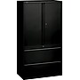 HON Brigade™ 800 Series Lateral File Cabinet with Storage, Letter/Legal, 2-Drawer, Black, 19 1/4"D~#|#~s0087061_sc7