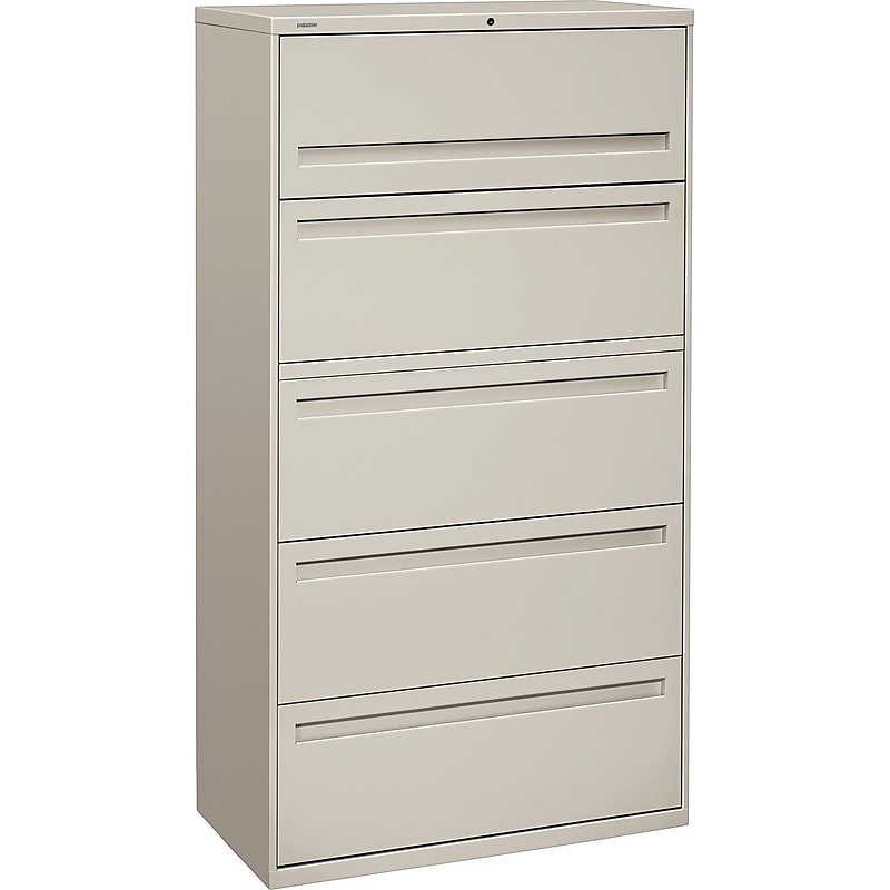 HON Brigade® 700 Series Lateral file, 5-Drawer, Light Grey (HON785LQ) image 1