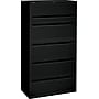 HON Brigade® 700 Series Lateral File, 5-Drawer, 67Hx36Wx19-1/4"D, Black~#|#~s0087172_sc7