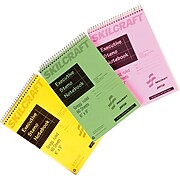 National Industries Rainbow Colored Steno Notebook, 6" x 9", Gregg Ruled, 60 Pages, 3/Pk