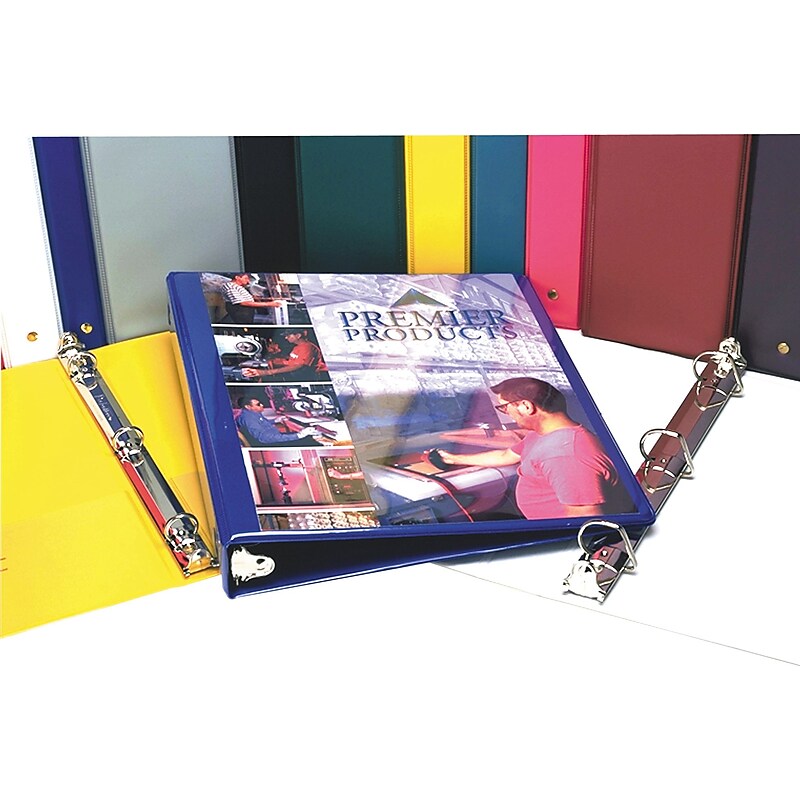 AbilityOne 1" 3-Ring View Binders, D-Ring, White (7510013848786) image 1