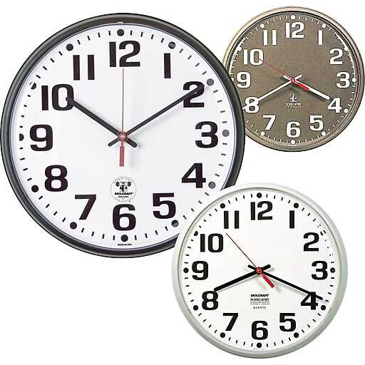 6645014919814 Atomic Clock, 12", Black at Staples