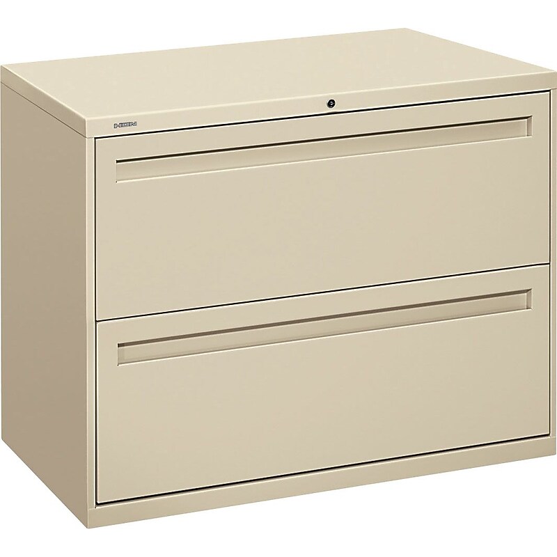 HON Brigade® 700 Series Lateral File, 2-Drawer, 28-3/8Hx36Wx19-1/4"D, Putty image 1