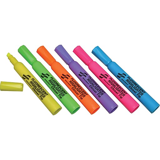 Shop Staples for National Industries Highlighters, Assorted Fluorescent